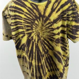 Pamela Louise Handmade Tie Dye Shirt 2XL Green Spiral Tee UNISEX